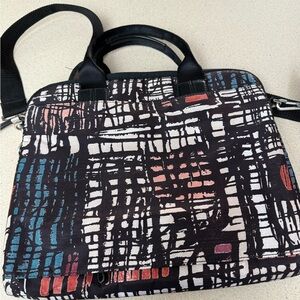 Tumi Black and Blue Abstract Laptop Bag